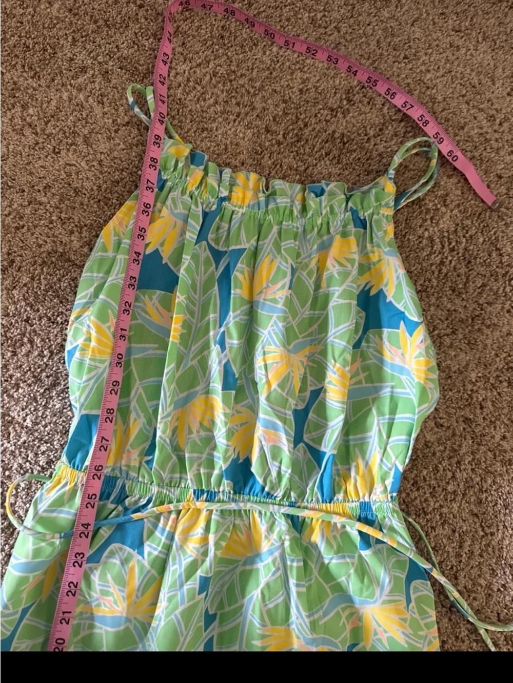 Vintage Lilly Pulitzer “The Lilly” 70’s Vibrant Tropical Print Midi Dress Medium - Picture 9 of 12
